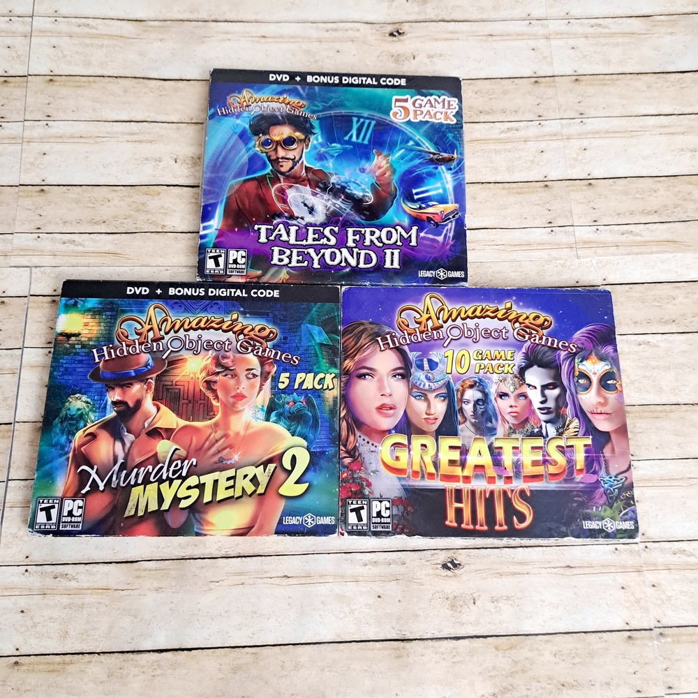 Amazing LegacyHidden Object PC Game Bundle Of 3 Games CD DVD +Bonus Digital Code